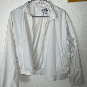 White wind breaker jacket